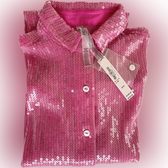 VICTORIA’S SECRET SWIM SEQUIN PINK SHIRT DRESS XS NWT 🩷🩷🩷🩷🩷🩷🩷🩷🩷🩷🩷🩷🩷 - Picture 9 of 11